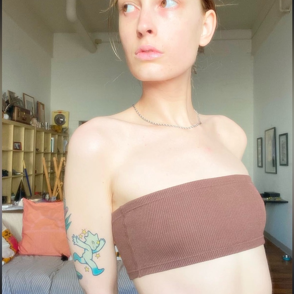 ARQ Gia Bandeau in cocoa brown, size Small